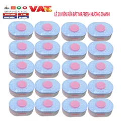 Viên rửa chén bát Mr.Fresh Hương chanh - Sạch bóng kin kít, loại bỏ vết bẩn cứng đầu, bảo vệ đồ thủy tinh và inox, 30 viên