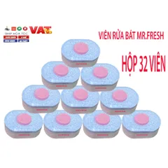 Viên rửa chén bát Mr.Fresh Hương chanh - Sạch bóng kin kít, loại bỏ vết bẩn cứng đầu, bảo vệ đồ thủy tinh và inox, 30 viên