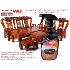 Chai Xịt Đánh Bóng Đồ Gỗ Hando 600ml - Xóa Vết Xước và Bảo Dưỡng Bề Mặt Gỗ, Vệ Sinh Đồ Nội Thất hiệu quả