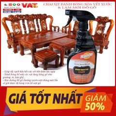 Chai Xịt Đánh Bóng Đồ Gỗ Hando 600ml - Xóa Vết Xước và Bảo Dưỡng Bề Mặt Gỗ, Vệ Sinh Đồ Nội Thất hiệu quả