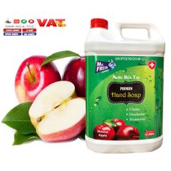 Nước rửa tay Premium Mr Fresh Hàn Quốc 5L Hương Táo - Kháng khuẩn, Sạch sẽ, Mềm mại cho Da