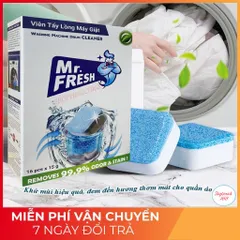 Viên Tẩy Lồng Máy Giặt Không Độc - Sạch Cặn Bẩn, Diệt Khuẩn, Giúp Lồng Giặt Thơm Tho - Dùng Cho Máy Giặt Đứng và Ngang