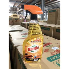 Nước lau kính Hando siêu sạch hương quế 680ml - Chất tẩy rửa bề mặt kính, linh hoạt cho ô tô, gương, màn hình tivi