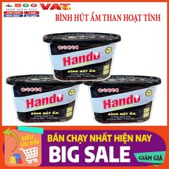 Bình Hút Ẩm Hando Than Hoạt Tính 450ml - Khử Mùi, Ngăn Ngừa Ẩm Mốc Cho Tủ Quần Áo, Tủ Giày, Nhà Bếp