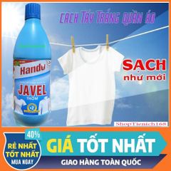 Nước Tẩy Trắng Javel Hando 500g - Giúp Quần Áo Trắng Sáng Như Mới, Diệt Khuẩn và Khử Mùi, Thích Hợp Cho Gia Đình