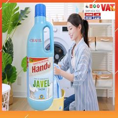 Nước Tẩy Trắng Javel Hando 500g - Giúp Quần Áo Trắng Sáng Như Mới, Diệt Khuẩn và Khử Mùi, Thích Hợp Cho Gia Đình
