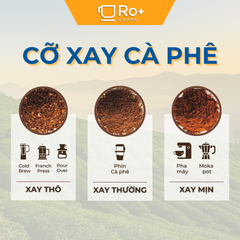 Cà Phê Gu Mạnh Roplus Nguyên Chất Rang Mộc - Pha Phin, Pha Máy Đậm Đà Robusta & Arabica, Hương Vị Đặc Trưng Thơm Ngon