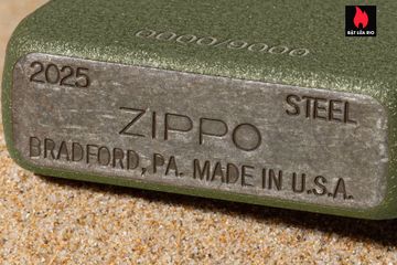 Bật Lửa Zippo Kỷ Niệm 80 Năm VE/VJ Day - Hạn Chế 9000 Chiếc, Vỏ Thép Green Crackle, Quà Tặng Sưu Tầm Độc Đáo