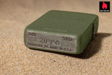 Bật Lửa Zippo Kỷ Niệm 80 Năm VE/VJ Day - Hạn Chế 9000 Chiếc, Vỏ Thép Green Crackle, Quà Tặng Sưu Tầm Độc Đáo