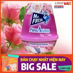Sáp Thơm Khử Mùi Mr.Fresh 220g - Hương Hoa Hồng Tự Nhiên, Giữ Hương Liên Tục 30 Ngày, Phù Hợp Phòng Ngủ, Ô Tô, Nhà Bếp