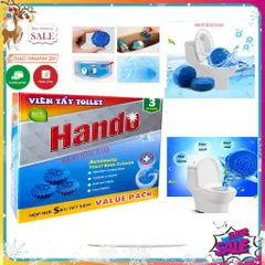Viên Tẩy Bồn Cầu Khử Mùi Tự Động Hộp 3 Viên - Làm Sạch Hiệu Quả, Ngăn Ngừa Vi Khuẩn, Sạch Bóng Thơm Mát