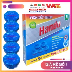 Viên tẩy bồn cầu tự động khử mùi, làm sạch hiệu quả - Hộp 5 viên, an toàn cho gia đình và dễ sử dụng