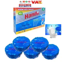 Viên tẩy bồn cầu tự động khử mùi, làm sạch hiệu quả - Hộp 5 viên, an toàn cho gia đình và dễ sử dụng