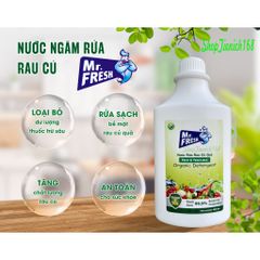 Nước Ngâm Rửa Rau Củ Quả Sinh Học Mr.Fresh 800ml - Loại Bỏ Thuốc Trừ Sâu, Diệt Khuẩn, An Toàn Cho Sức Khỏe