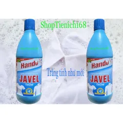 Nước Tẩy Trắng Javel Hando 500ml - Tẩy Vết Bẩn Quần Áo Trắng, Diệt Trùng và Khử Mùi, Làm Sạch Như Mới