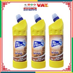 Chai Tẩy Vệ Sinh Toilet Mr.Fresh 900ml - Đậm Đặc, Khử Mùi Hương Quế, Diệt Khuẩn 99.9%, An Toàn Cho Bề Mặt Sử Dụng