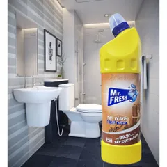 Chai Tẩy Vệ Sinh Toilet Mr.Fresh 900ml - Đậm Đặc, Khử Mùi Hương Quế, Diệt Khuẩn 99.9%, An Toàn Cho Bề Mặt Sử Dụng