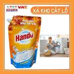 Nước Giặt Xả Hando 2L - Kháng Khuẩn Bảo Vệ Sợi Vải, Hương Harmony, Siêu Thơm, Chống Ẩm Mốc, An Toàn Cho Da Nhạy Cảm