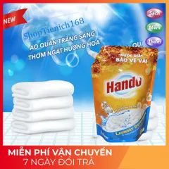 Nước Giặt Xả Hando 2L - Kháng Khuẩn Bảo Vệ Sợi Vải, Hương Harmony, Siêu Thơm, Chống Ẩm Mốc, An Toàn Cho Da Nhạy Cảm