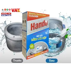 Bột Tẩy Vệ Sinh Lồng Máy Giặt Hando 100g - Bộ 5 Hộp 10 Gói Giúp Máy Giặt Sạch Bóng Như Mới, Chất Lượng Cao Từ Việt Nam