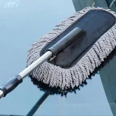 Chổi Lau Rửa Xe Ô Tô Cao Cấp Sợi Dầu TI39 - Dụng Cụ Tiện Ích Lau Sạch Bụi và Bóng Ló Xe, Đen, 76cm