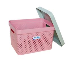Hộp Nhựa Đựng Đồ Dạng Lưới Tiện Dụng Homestar Size L Hồng - Giải Pháp Tổ Chức Đồ Đạc Thông Minh Cho Gia Đình