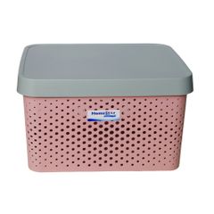 Hộp Nhựa Đựng Đồ Dạng Lưới Tiện Dụng Homestar Size L Hồng - Giải Pháp Tổ Chức Đồ Đạc Thông Minh Cho Gia Đình