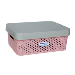 Hộp Nhựa Đựng Đồ Dạng Lưới Tiện Dụng Homestar Size L Hồng - Giải Pháp Tổ Chức Đồ Đạc Thông Minh Cho Gia Đình