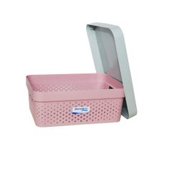 Hộp Nhựa Đựng Đồ Dạng Lưới Tiện Dụng Homestar Size L Hồng - Giải Pháp Tổ Chức Đồ Đạc Thông Minh Cho Gia Đình