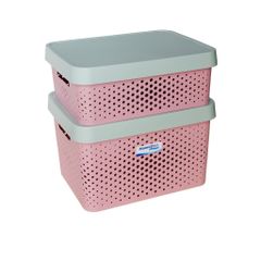 Hộp Nhựa Đựng Đồ Dạng Lưới Tiện Dụng Homestar Size L Hồng - Giải Pháp Tổ Chức Đồ Đạc Thông Minh Cho Gia Đình