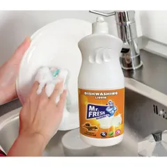 Nước Rửa Bát Hữu Cơ MR.FRESH Tinh Dầu Quế 820ML - Diệt Khuẩn, Khử Mùi, Giữ Ẩm Da Tay Tự Nhiên 99% Thành Phần Thực Vật