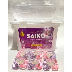 Viên giặt xả SAIKO 45 viên siêu đậm đặc Hương Iceland - Giặt sạch, lưu hương lâu, tiết kiệm cho 2-3kg quần áo