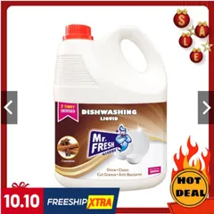 Nước Rửa Chén Mr.Fresh Hàn Quốc 3.8L - An Toàn Cho Da, Tẩy Rửa Hiệu Quả, Hương Quế Tự Nhiên, Diệt Khuẩn Và Khử Mùi