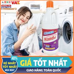 Nước Tẩy Trắng OXYGEN 1L - An Toàn Cho Quần Áo, Đồ Len, Đồ Màu - Giặt Tay, Giặt Máy - Dễ Dàng Sử Dụng Tại Nhà