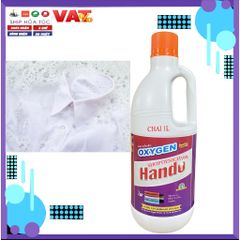 Nước Tẩy Trắng OXYGEN 1L - An Toàn Cho Quần Áo, Đồ Len, Đồ Màu - Giặt Tay, Giặt Máy - Dễ Dàng Sử Dụng Tại Nhà