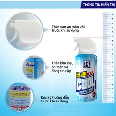 Bình Xịt Làm Lạnh Tức Thời Ô Tô Xe Máy BOTNY 180ml - Khử Mùi Hiệu Quả, Làm Mát Nhanh Chóng Với Hương Bạc Hà