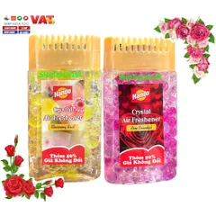 Bộ 2 Sáp Thơm Khử Mùi Hando 150g - Hương Hoa Tự Nhiên (Hồng, Nhài, Lan Tím, Vàng) - Thiết Kế Trang Trí Đẹp Mắt Cho Ô Tô, Phòng Khách