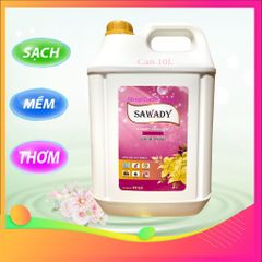 Nước giặt xả Sawady 6 trong 1 hương PERFUME 20L - Tẩy sạch, làm mềm vải, hương thơm quyến rũ - Giao 2 can 10L