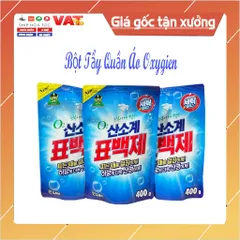 Bột Tẩy Vết Bẩn Quần Áo Oxygen Sandokkaebi Hàn Quốc 400g - Combo 3 Gói An Toàn Cho Trẻ Sơ Sinh, Hiệu Quả Tẩy Trắng Và Khử Khuẩn