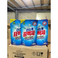 Bột Tẩy Vết Bẩn Quần Áo Oxygen Sandokkaebi Hàn Quốc 400g - Combo 3 Gói An Toàn Cho Trẻ Sơ Sinh, Hiệu Quả Tẩy Trắng Và Khử Khuẩn