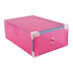 Bộ 5 hộp đựng giày trong suốt viền kim loại - Giải pháp lưu trữ giày tiện lợi, sắc màu sống động, bảo quản giày sạch sẽ và ngăn nắp