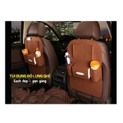Túi Treo Lưng Ghế Ô Tô TI298 - Vải Không Dệt Siêu Bền, 6 Ngăn Đựng Đồ Tiện Lợi, Giữ Sạch Lưng Ghế, Màu Xám