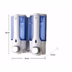 Hộp Đựng Nước Rửa Tay và Dầu Gội Treo Tường Cao Cấp 2 Bình - Tiện Lợi Cho Phòng Tắm - Kèm Sáp Khử Mùi Hương Lan 150g