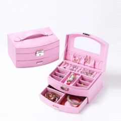 Hộp đựng đồ trang sức nhung cỡ lớn 20x15x10cm - Thiết kế tiện lợi cho nhẫn, vòng tay, hoa tai - Quà tặng hoàn hảo cho phái đẹp