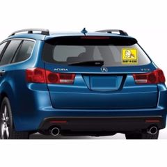 Miếng Dán Phản Quang Xe Ô Tô Baby In Car Vàng - Decal Nhắc Nhở An Toàn Có Em Bé Ngộ Nghĩnh