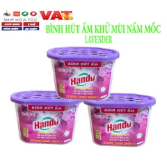 Bộ 4 Bình Hút Ẩm Hando 450ml Hương Lavender - Giữ Đồ Khô Ráo, Chống Mốc Hiệu Quả cho Nhà Ở và Tủ Đồ