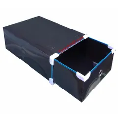 Bộ 4 Hộp Đựng Giày Có Ngăn Kéo Viền Kim Loại Đen TI750 - Bảo Quản Giày Thông Minh, Ngăn Nắp và Tiện Ích