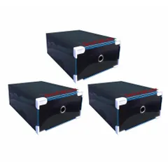 Bộ 3 Hộp Đựng Giày Trong Suốt Viền Kim Loại Cao Cấp - Giữ Sạch Đẹp và Ngăn Nắp cho Giày Dép