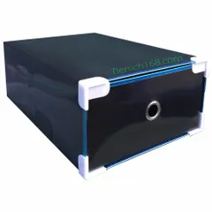 Bộ 3 Hộp Đựng Giày Trong Suốt Viền Kim Loại Cao Cấp - Giữ Sạch Đẹp và Ngăn Nắp cho Giày Dép