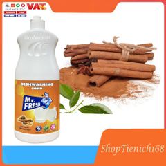Nước Rửa Bát Đậm Đặc Mr.Fresh 820ml - Hương Quế, Cam & Không Mùi - An Toàn, Tiết Kiệm, Chất Lượng Cao, Dễ Rửa Sạch Vết Dầu Mỡ